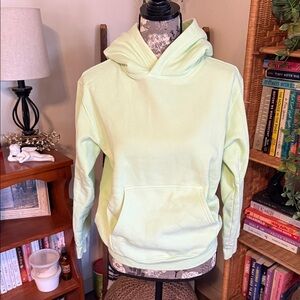 Aritzia TNA Light Green Cozy AF Fleece Hoodie